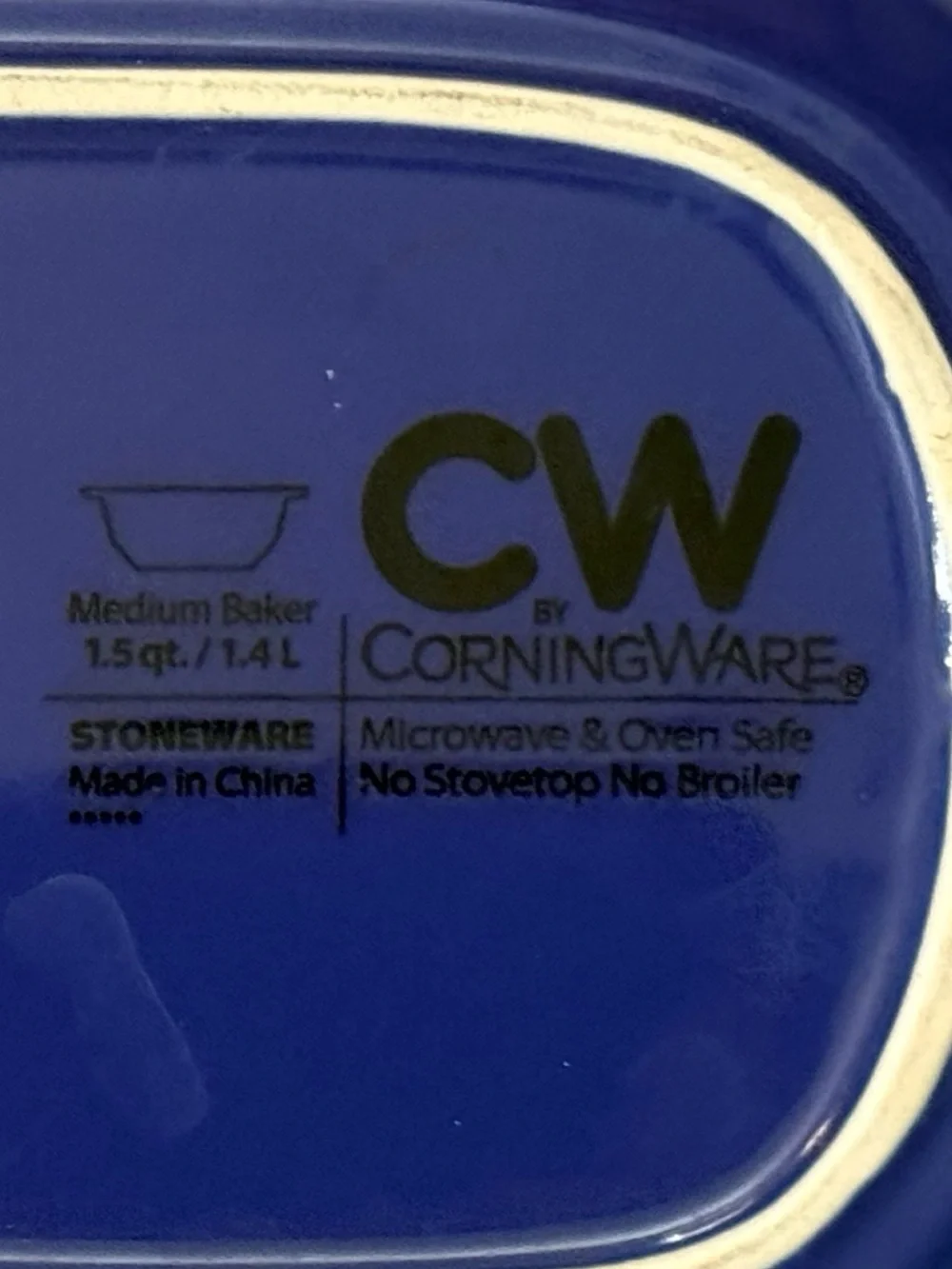 Corningware cobalt blue